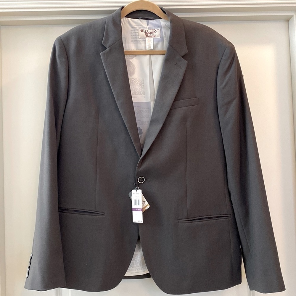 NWT Penguin sport coat blazer Jacket Men’s XXL grey Single breasted Wedding